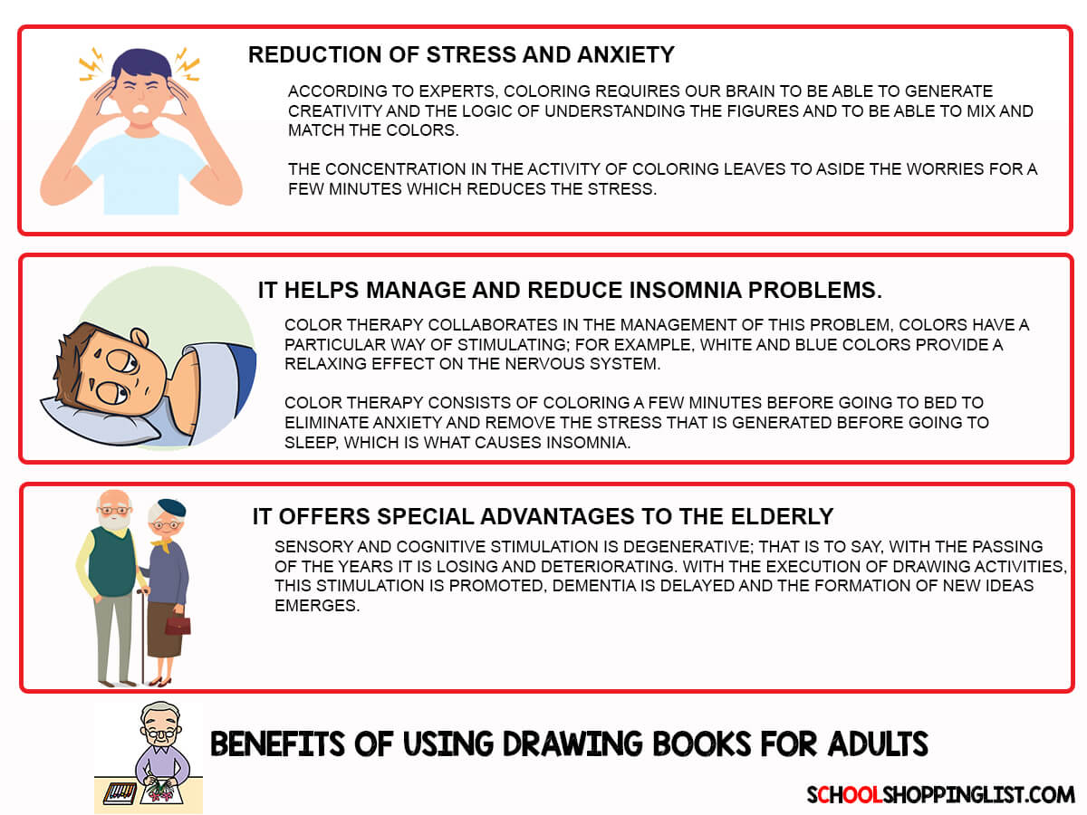 Benefits of using drawing books for adults