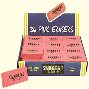 Sargent Art Pink Rubber Eraser