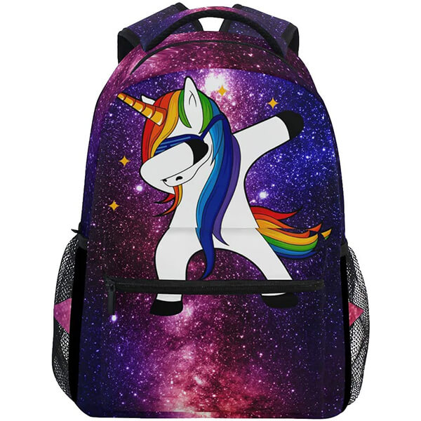 Space Galaxy Unicorn Backpack for School