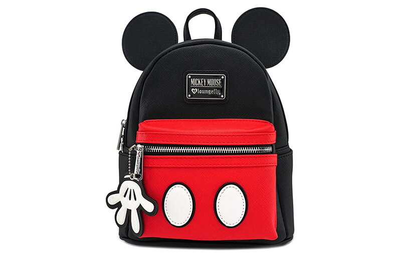 Mickey Mouse and Donald Duck Small Light Canvas Backpack with Mesh Pocket