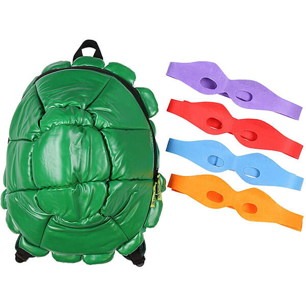 Ninja Turtle Shell Backpack with Face Masks