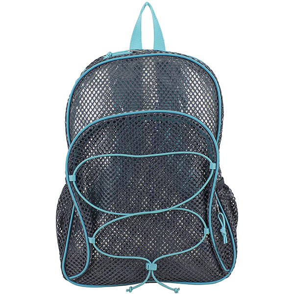 Gray Bungee Cute Mesh Backpacks with Padded Shoulder Straps