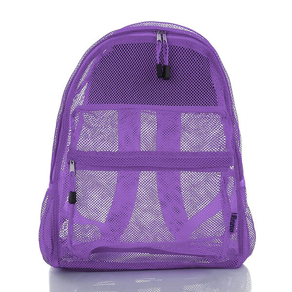 Purple Love Mesh Backpack for Girls