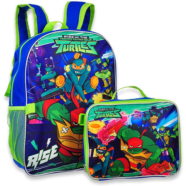 Rise TMNT Ninja Turtle Bookbag with Lunchbox
