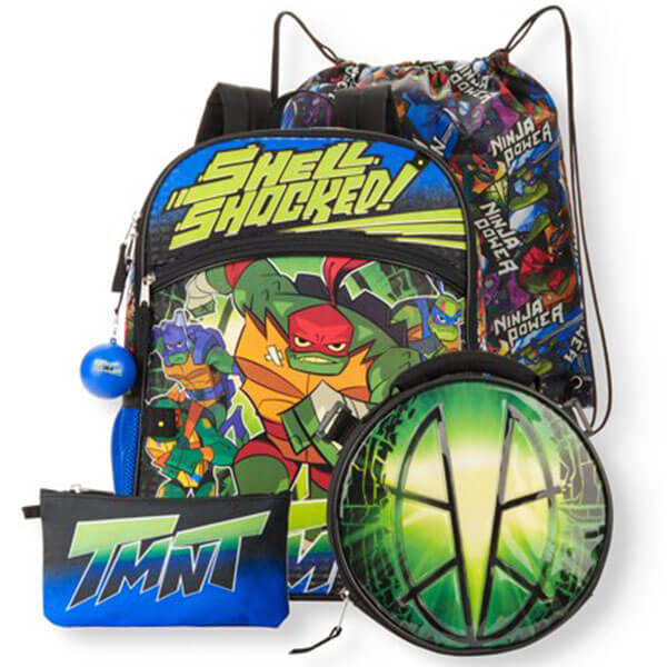 Shell Shocked Ninja Turtle 5-Piece Backpack Set