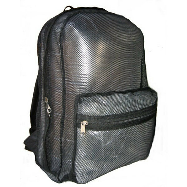 Gorgeous Black PVC Mesh See Through Backpack for School