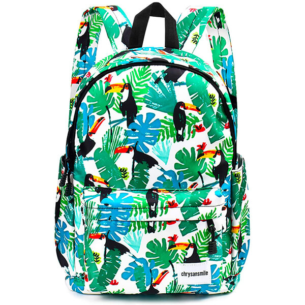 Parrot Floral Nylon Backpack