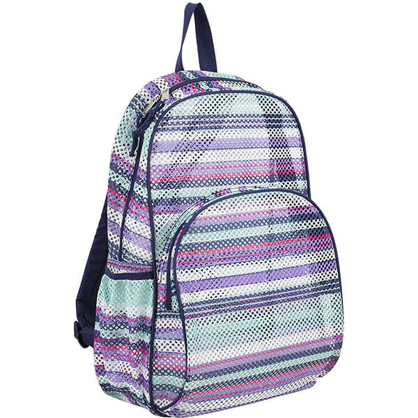 Candy Stripe Easy Transport Mesh Backpack