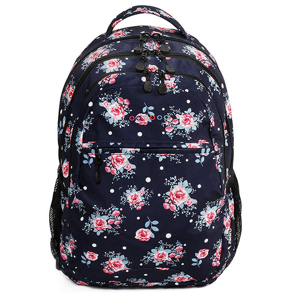 Trendy Backpack with Roses for Teenagers
