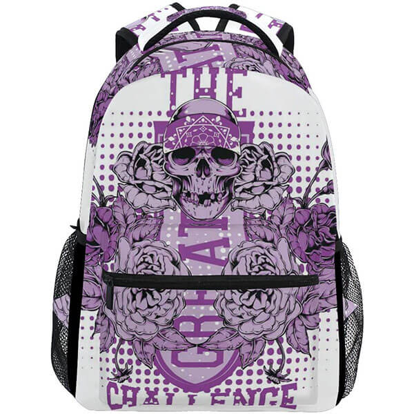 Purple Rose Backpack for College
