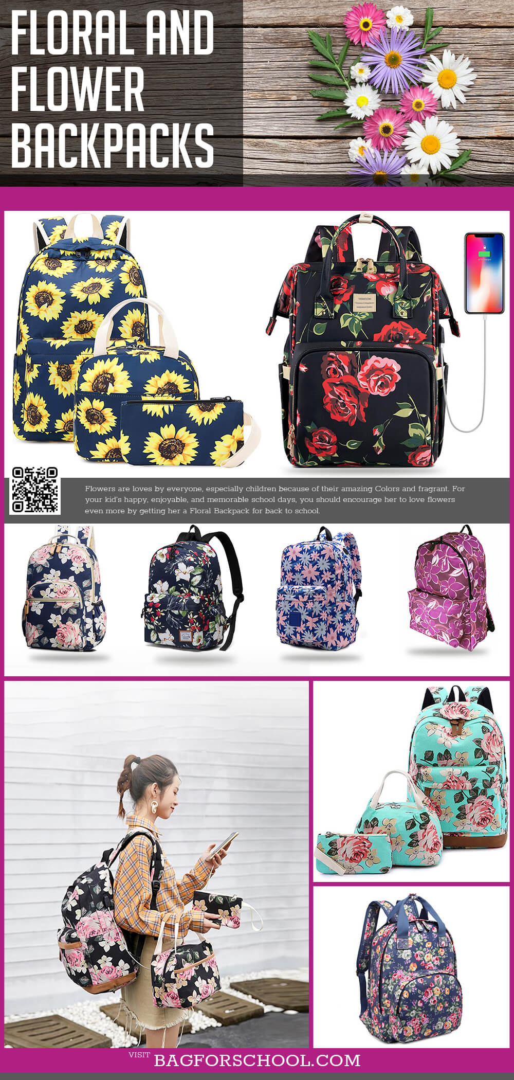 Floral Backpacks