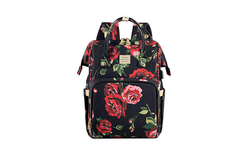 ALAZA Retro Dahlia Flowers And Sunflower Vintage Stylish Large Backpack Personalized Laptop iPad Tablet Travel School Bag with Multiple Pockets 