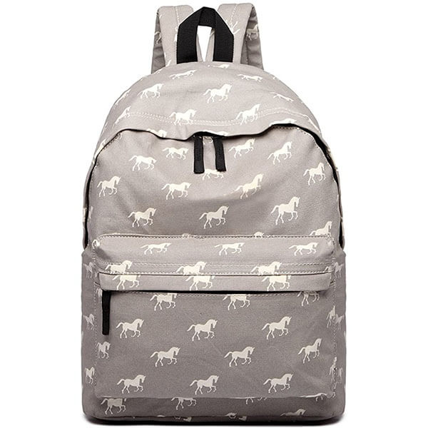 Small Horse Printed Backpack for College