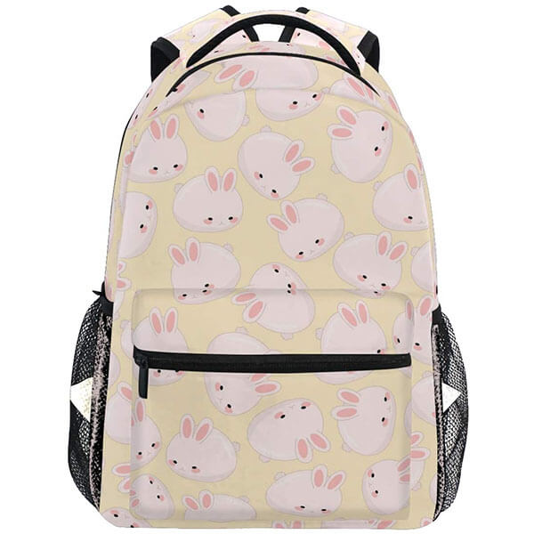 Florida White Bunny Print Backpack