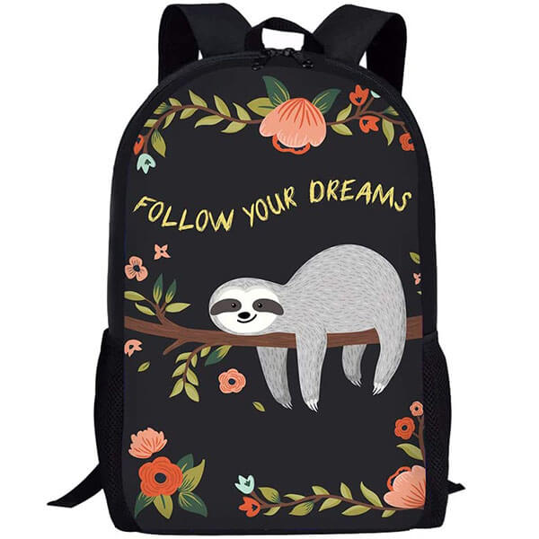 Follow Your Dreams Customized Sloth Backpack