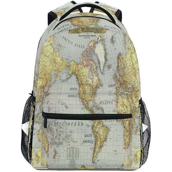 Vintage old World Map Backpack