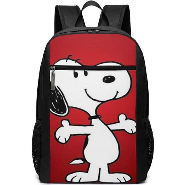 Snoopy Backpack Zipper School Backpack for Teens