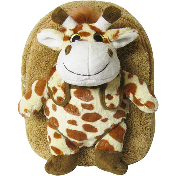 Giraffe Stuffed Backpack with Shiny Eyes