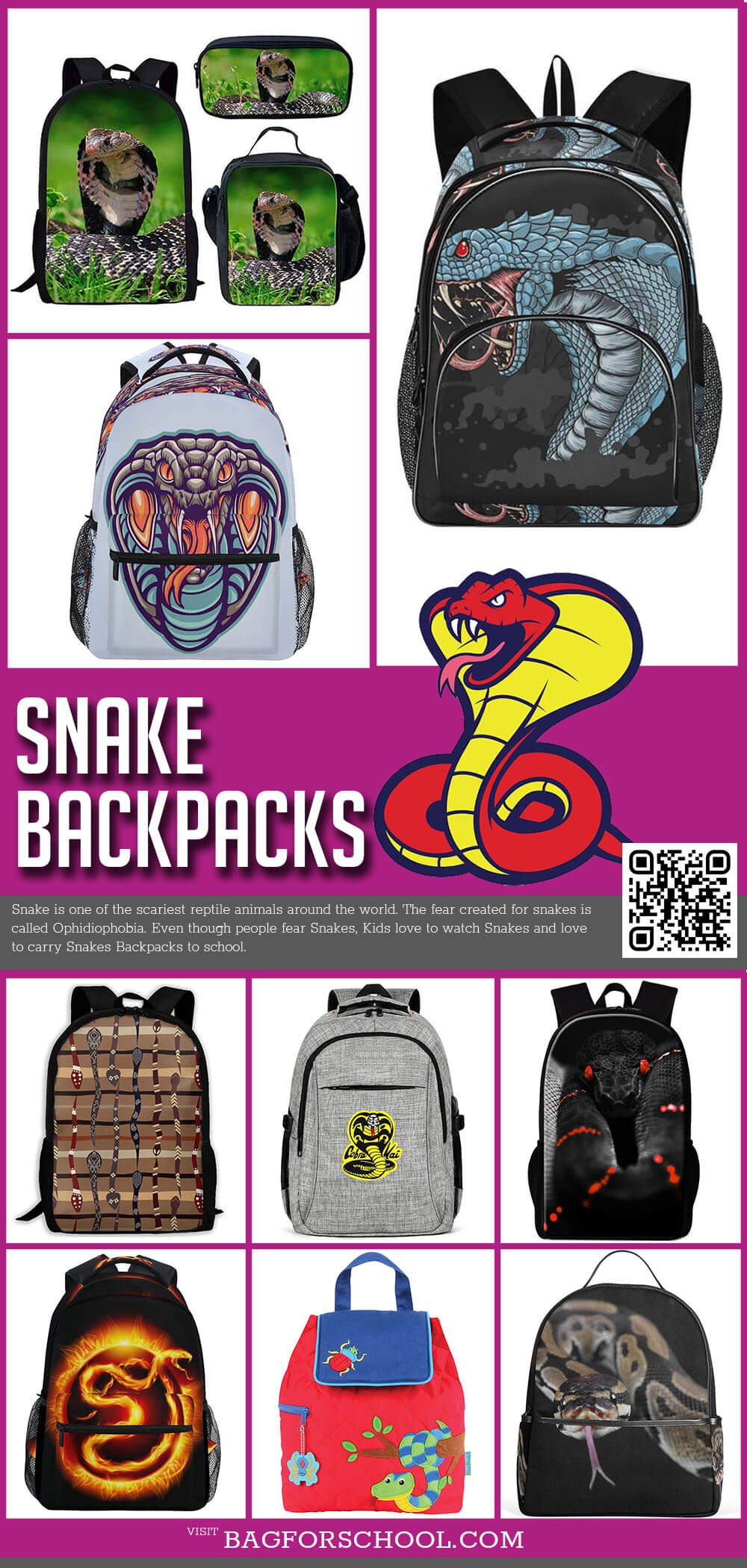 Snake backpacks