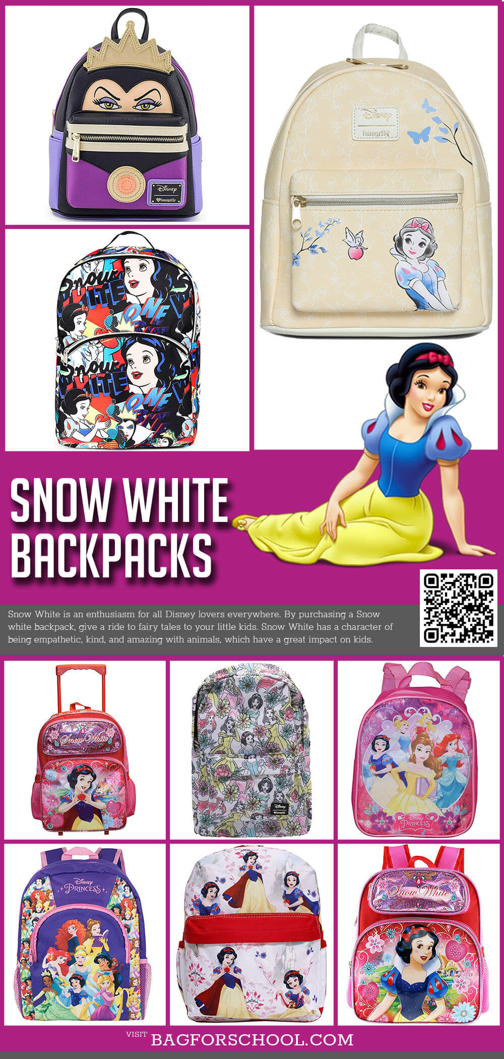 Snow White Backpacks 