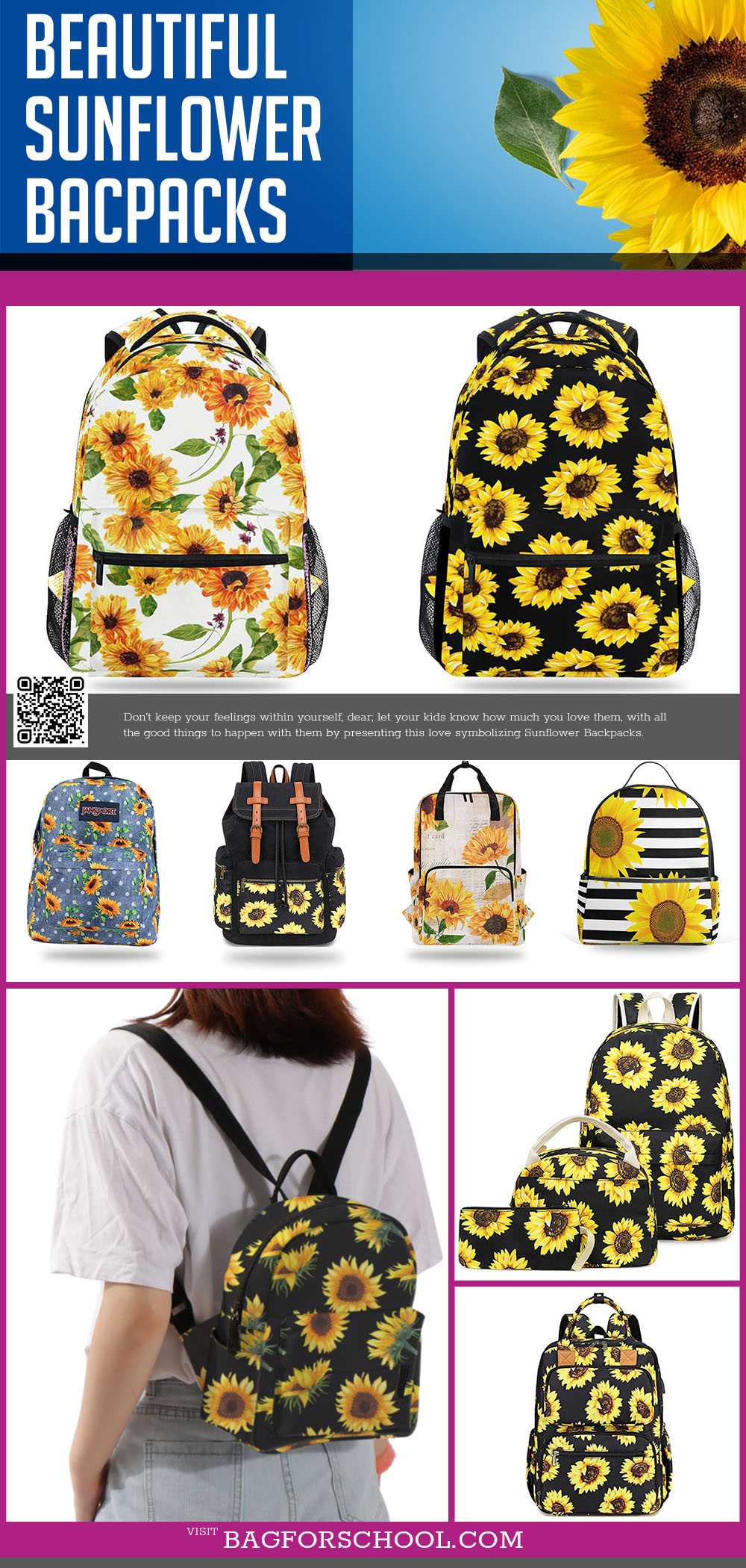 Sunflower Backpacks