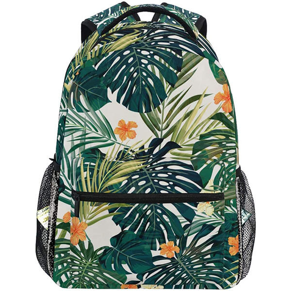 Hawaiian Flower Palm Leaves Backpack