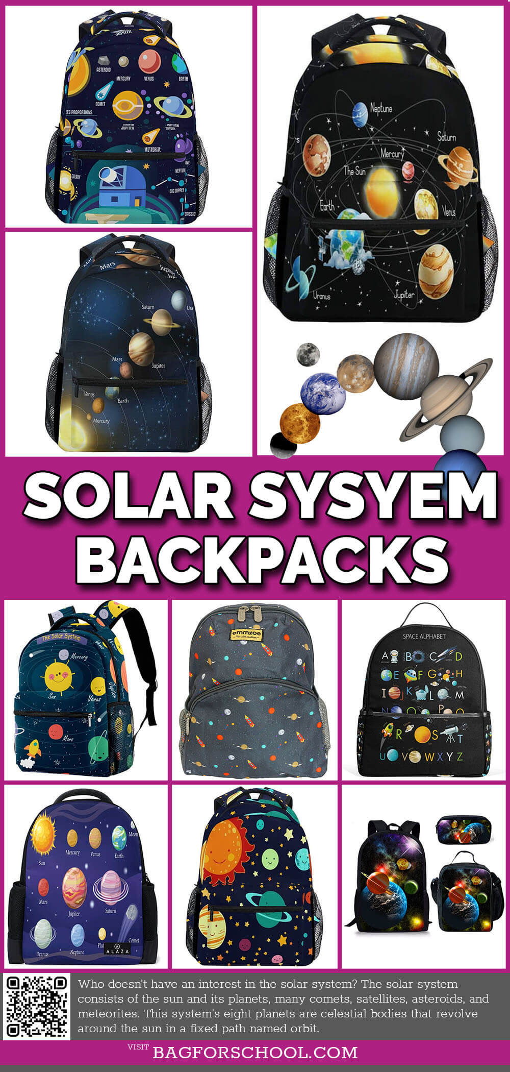 Solar System Backpacks
