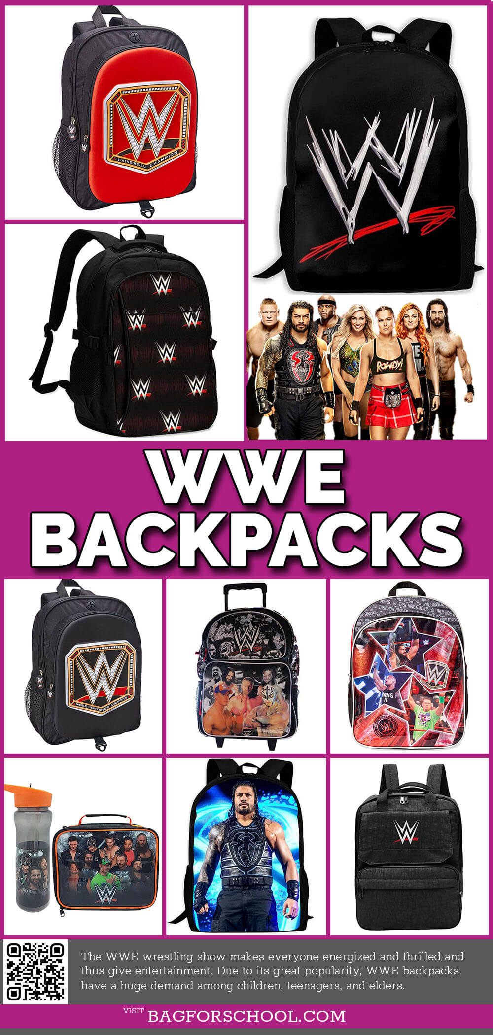 WWE Backpacks 